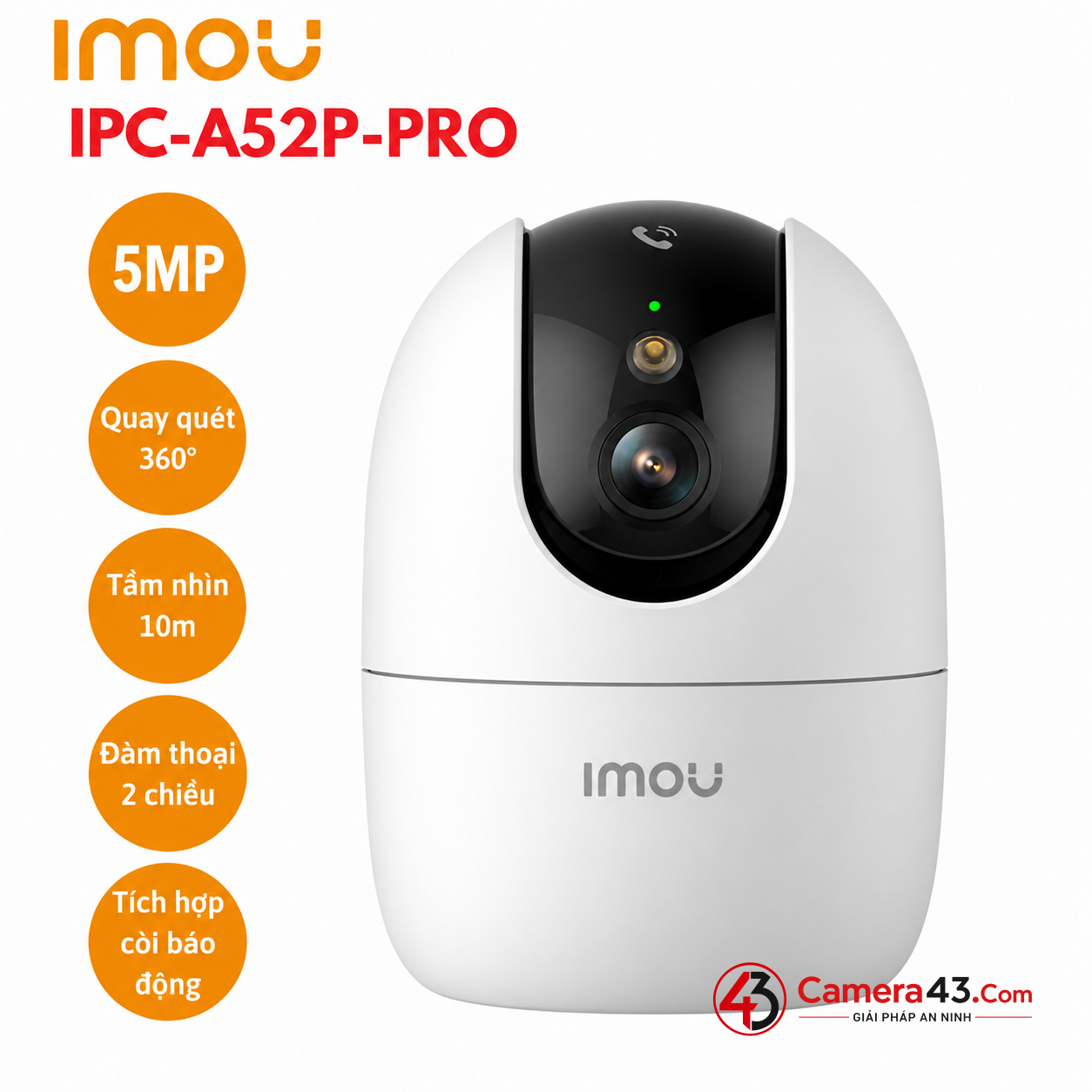Camera Wifi IMOU Ranger 2 Pro 5MP: chống nước IP66, hoạt động bền bỉ dưới mọi thời tiết