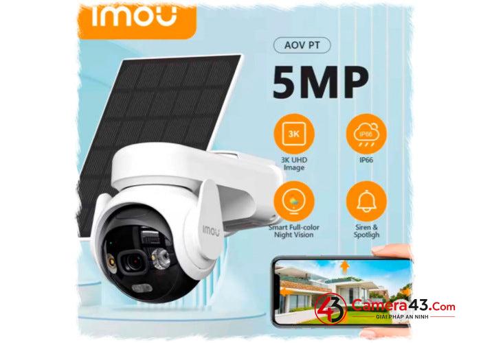 Camera IMOU AOV 4G PT IPC-B7ED-5M0TEA-EU/FSP14 5MP [Kèm tấm pin Solar]