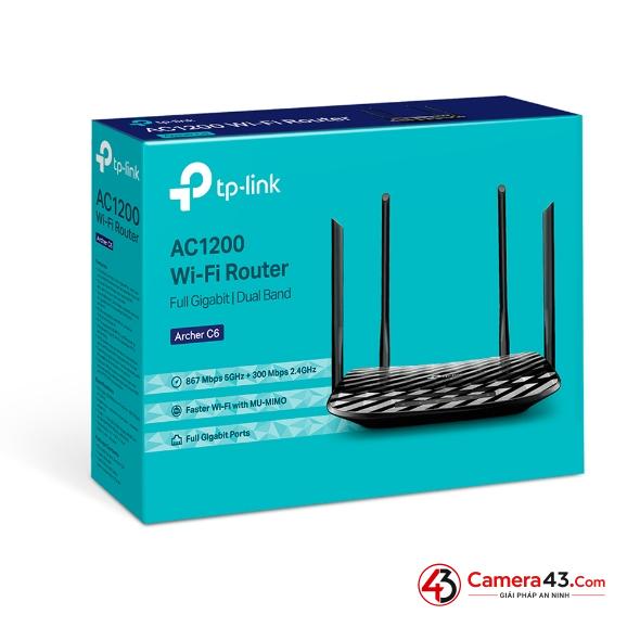 Router Wi-Fi AC1200 TP-Link Archer C6 - Tốc độ siêu nhanh, phủ sóng rộng khắp nhà Router Wi-Fi AC1200 TP-Link Archer C6 - Tốc độ siêu nhanh, phủ sóng rộng khắp nhà
