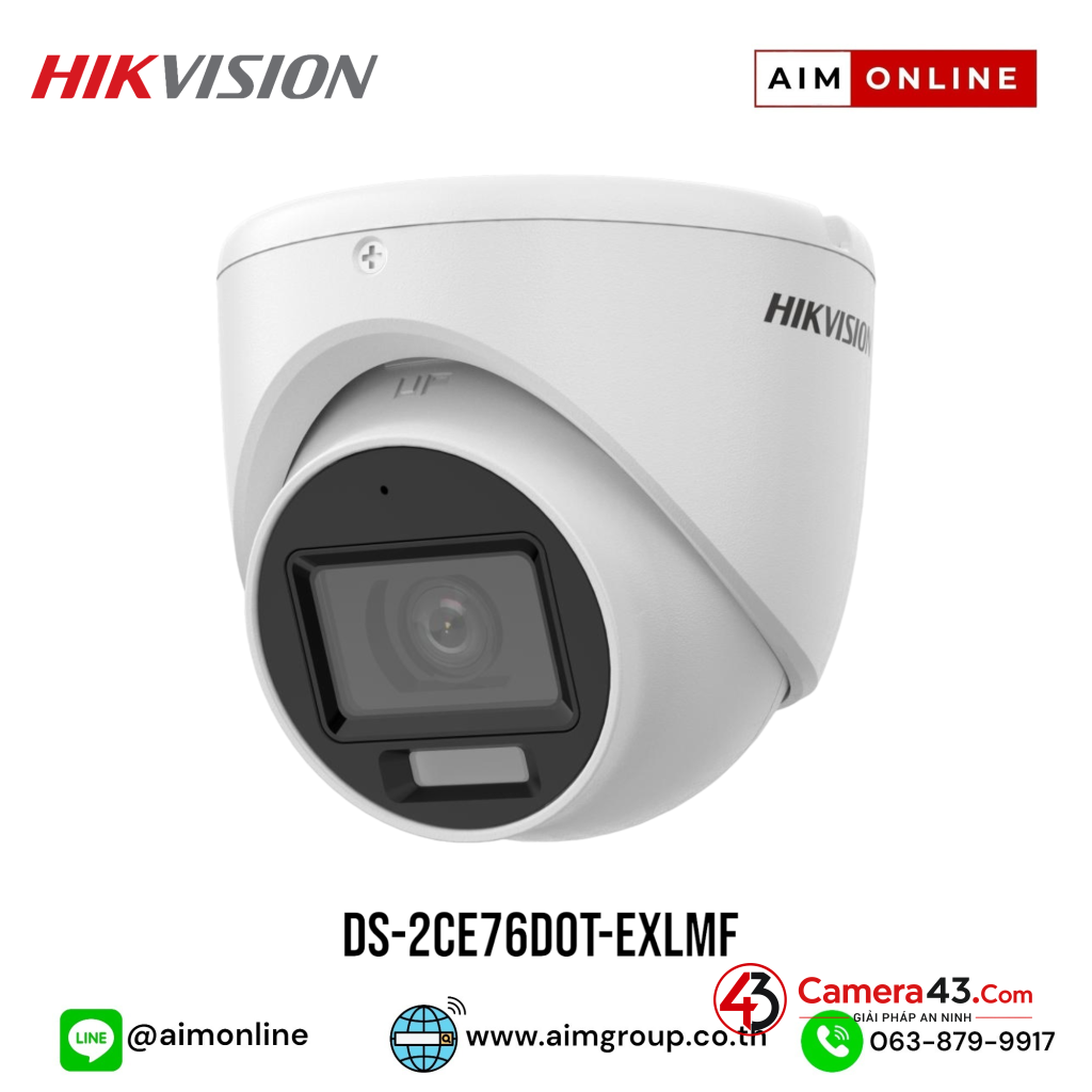 Camera HDTVI 2MP Dome Dual Light HIKVISION DS-2CE76D0T-EXLMF: chống nước IP67, hoạt động bền bỉ mọi thời tiết Camera HDTVI 2MP Dome Dual Light HIKVISION DS-2CE76D0T-EXLMF: chống nước IP67, hoạt động bền bỉ mọi thời tiết
